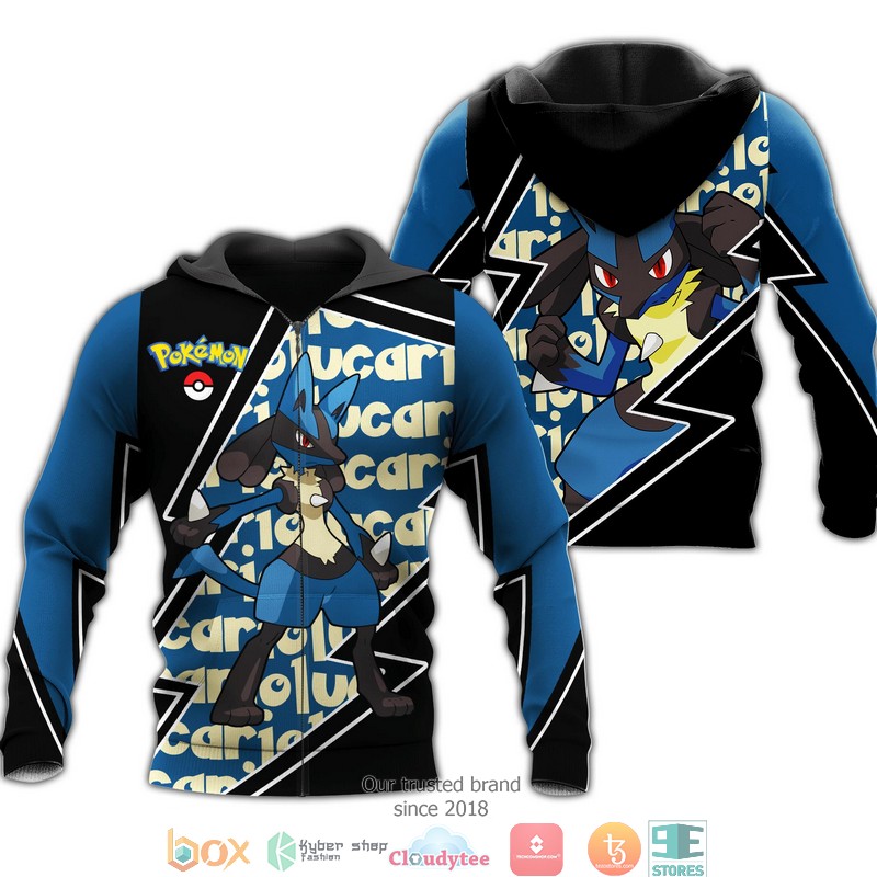 Lucario Pokemon 3d over printed hoodie