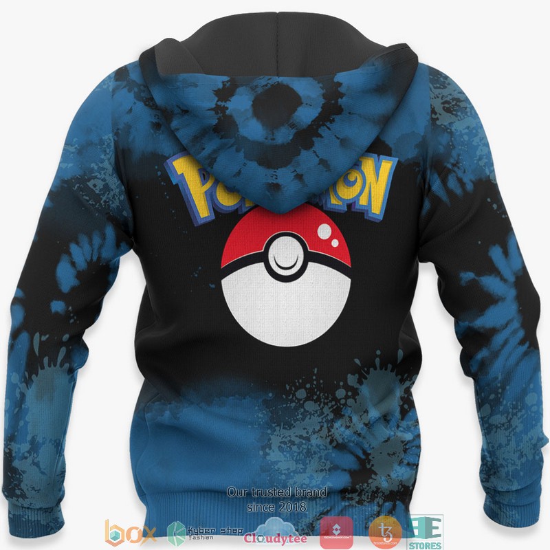 Lucario Pokemon Anime Merch Tie Dye 3d Hoodie Bomber jacket 1 2 3 4