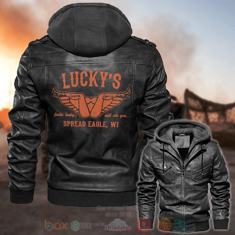 Luckys Spread Eagle Wi Leather Jacket