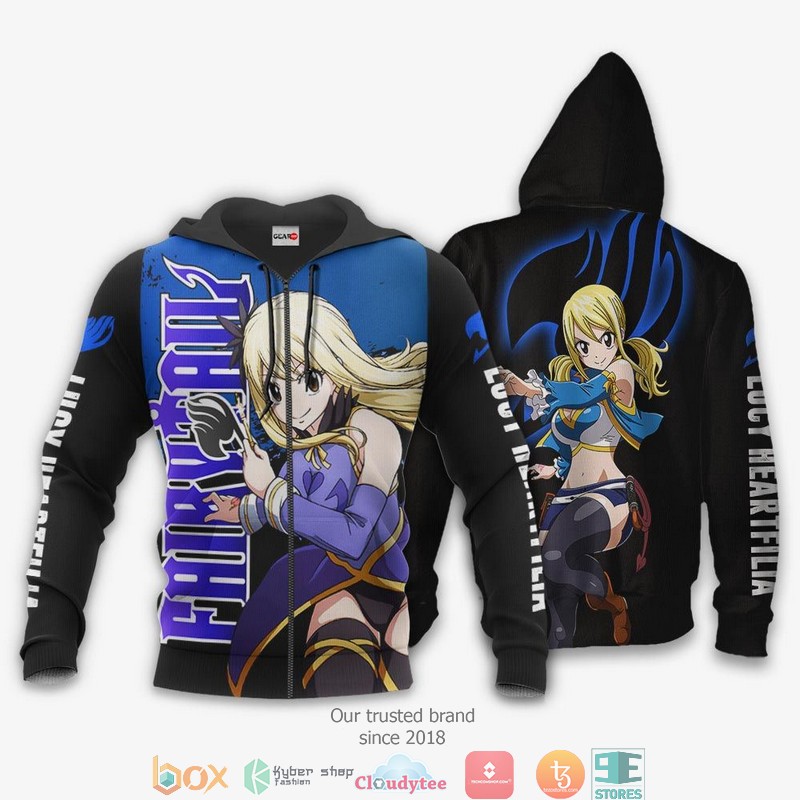 Lucy Heartfilia Fairy Tail Anime Merch 3d Hoodie Bomber jacket