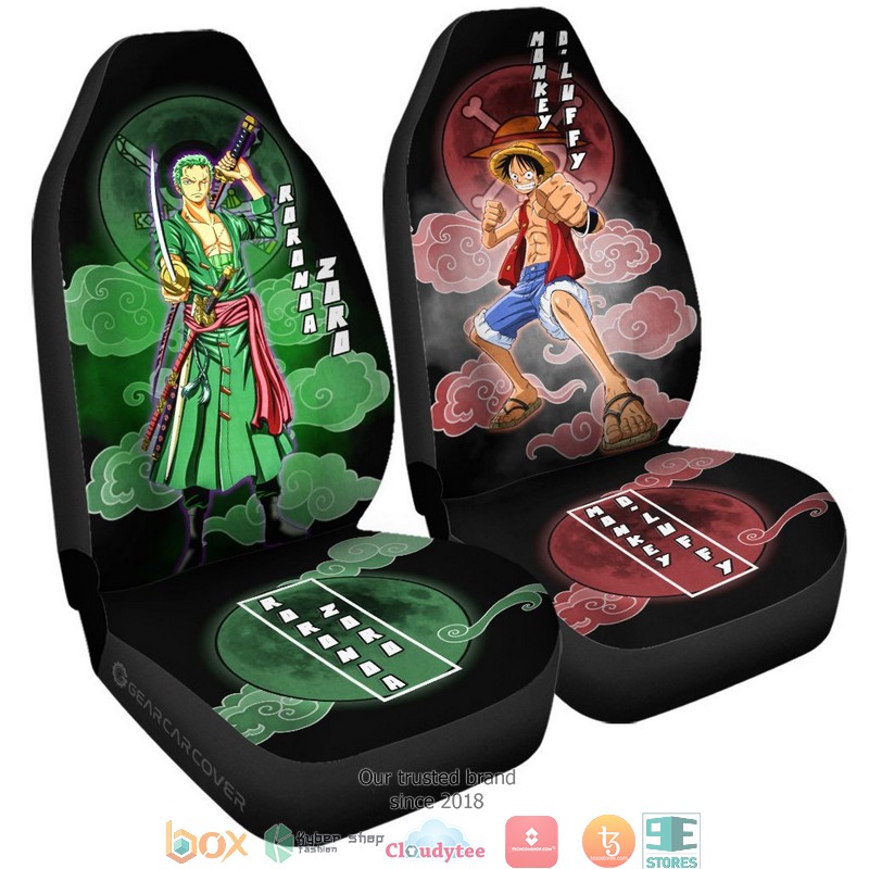 Luffy And Zoro One Piece Anime Car Seat Cover 4 Luffy And Zoro One Piece Anime Car Seat Cover 1 2 3