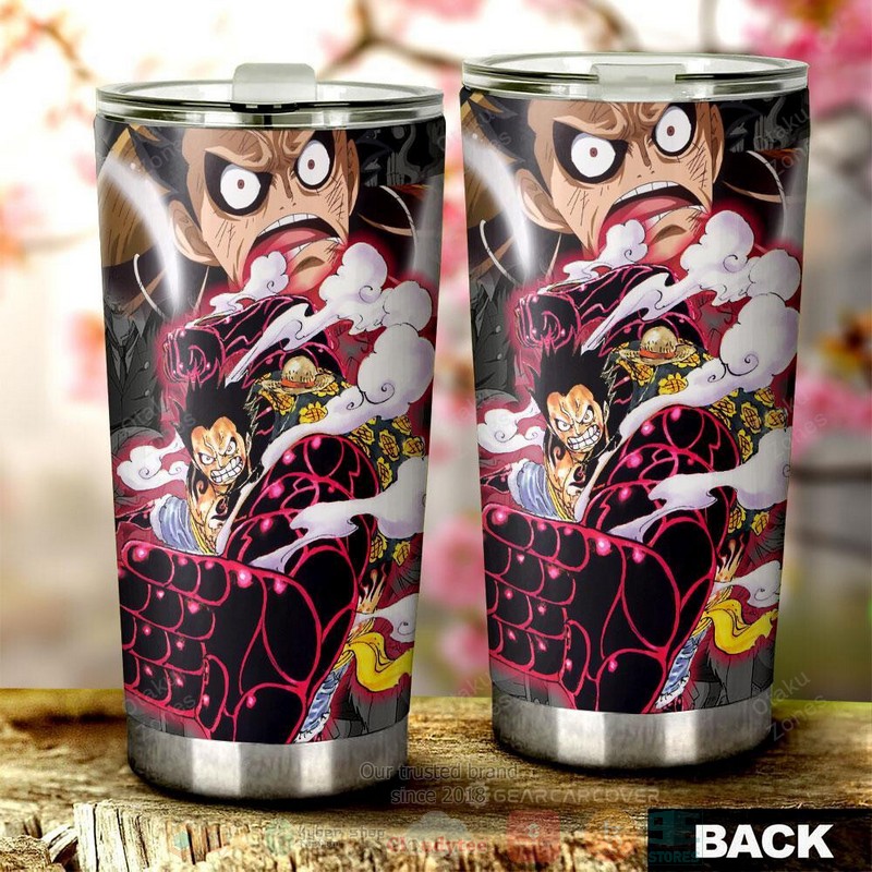 BEST Luffy Gear 4 One Piece Anime 3D Steel Tumbler 3 Luffy Gear 4 One Piece Anime Tumbler 1 2