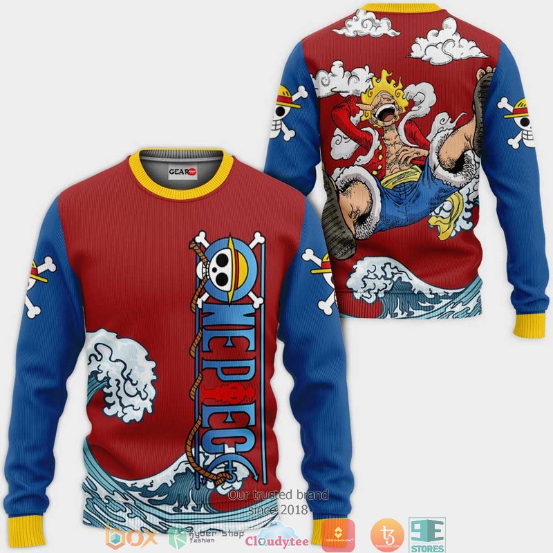 Luffy Gear 5 Awakening One Piece Anime Merch 3d Hoodie, Bomber jacket 2 Luffy Gear 5 Awakening One Piece Anime Merch 3d Hoodie Bomber jacket 1