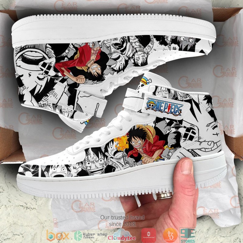 Luffy One Piece Anime Mix Manga for Otaku High Air Force Shoes 4 Luffy One Piece Anime Mix Manga for Otaku High Air Force Shoes 1 2 3