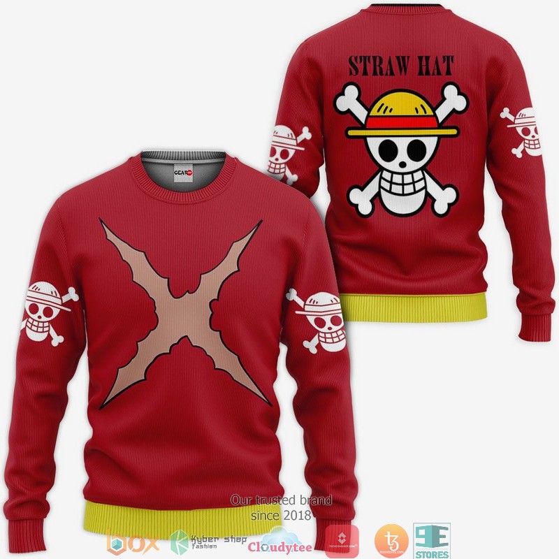 Luffy Straw Hat One Piece Anime 3d Hoodie, Bomber jacket 3 Luffy Straw Hat One Piece Anime 3d Hoodie Bomber jacket 1 2