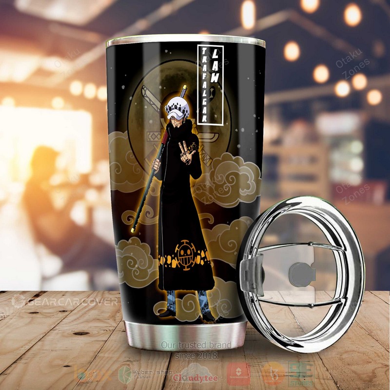 BEST Luffy and Law One Piece Red Anime 3D Steel Tumbler 3 Luffy and Law One Piece Red Anime Tumbler 1 2
