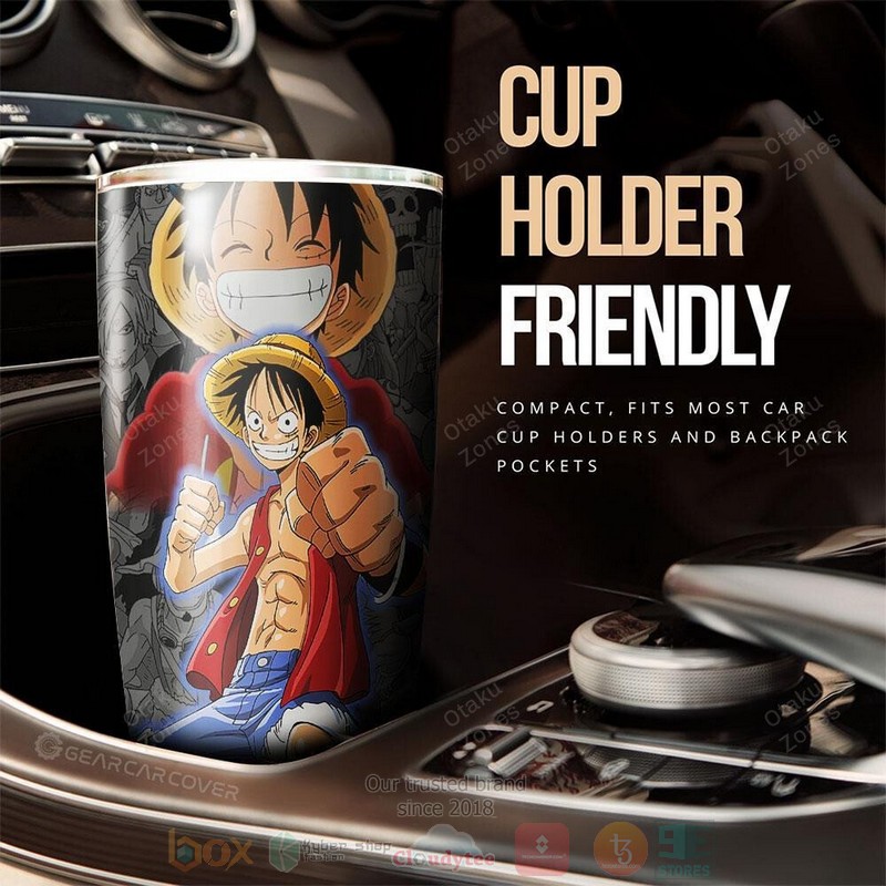 BEST Luffy and Nami One Piece Grey Anime 3D Steel Tumbler 3 Luffy and Nami One Piece Grey Anime Tumbler 1 2