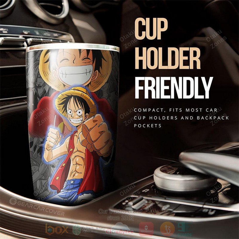 BEST Luffy and Zoro One Piece Grey Anime 3D Steel Tumbler 3 Luffy and Zoro One Piece Grey Anime Tumbler 1 2