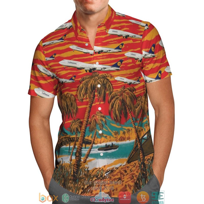 Lufthansa Boeing 747-8 Limited Hawaiian Shirt 2 Lufthansa Boeing 747-8 Limited Hawaiian Shirt word1