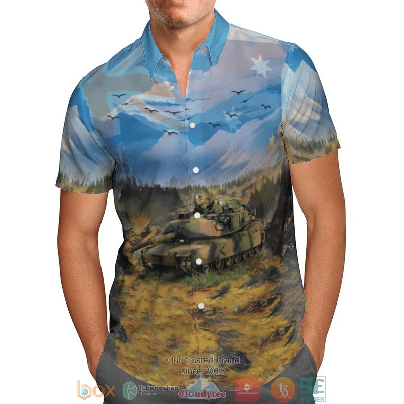 NEW M1A1 Abram's Australian Army Hawaii Shirt, Shorts 2 M1A1 Abrams Australian Army Hawaiian Shirt Shorts 1