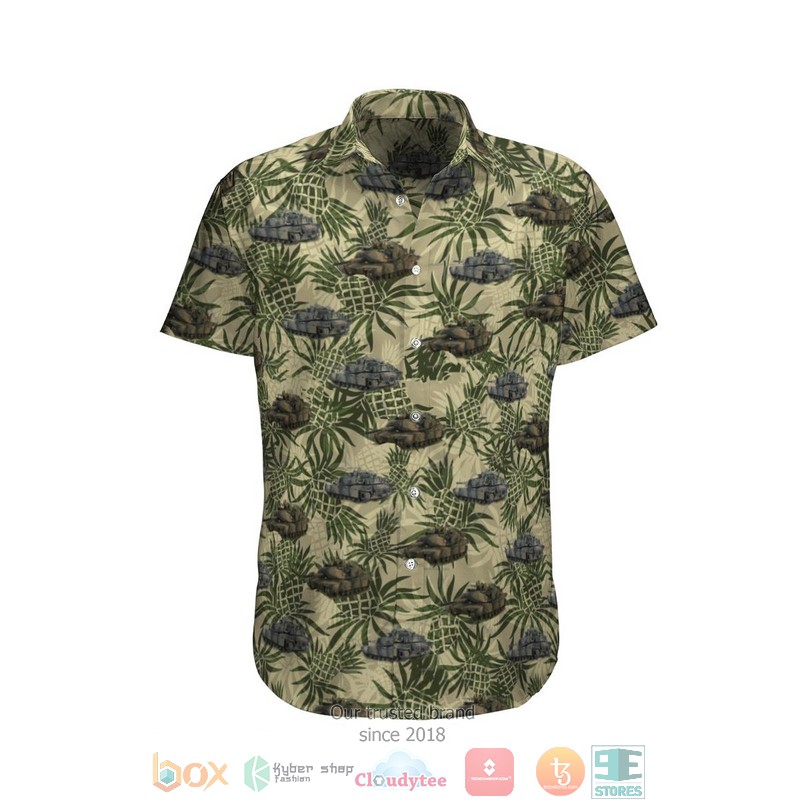 M1A1 Abrams Australian Army pineapple Hawaiian Shirt Shorts
