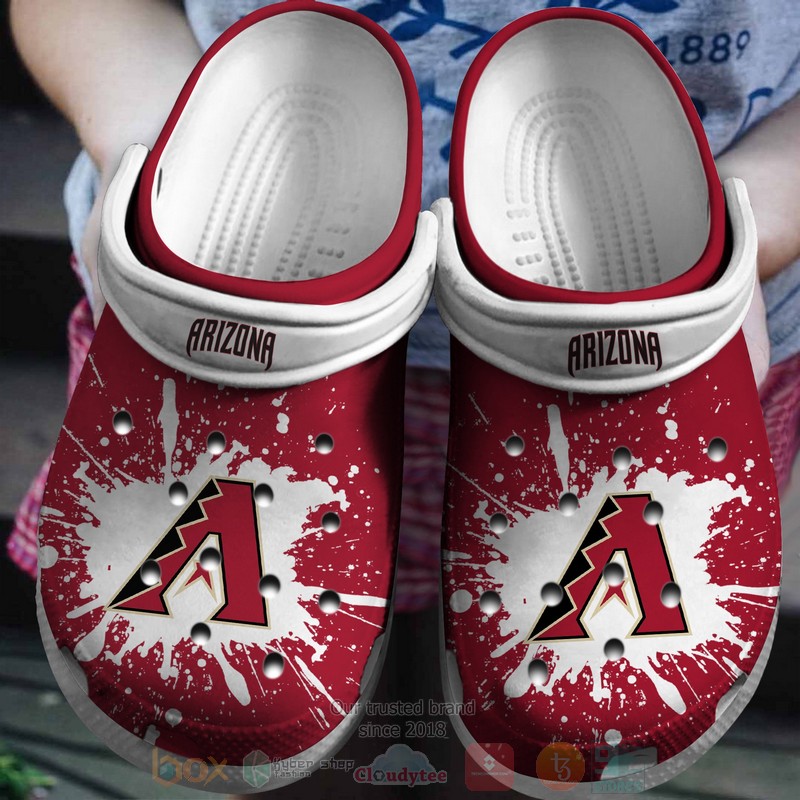 BEST Team MLB Arizona Diamondbacks Red-Blacks Crocs Crocband Shoes 2 MLB Arizona Diamondbacks Red Blacks Crocband Crocs Clog Shoes