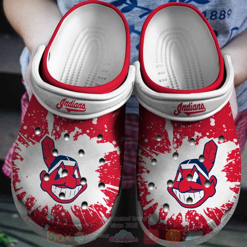BEST Team MLB Chief Wahoo Crocs Crocband Shoes 1 MLB Chief Wahoo Crocband Crocs Clog Shoes