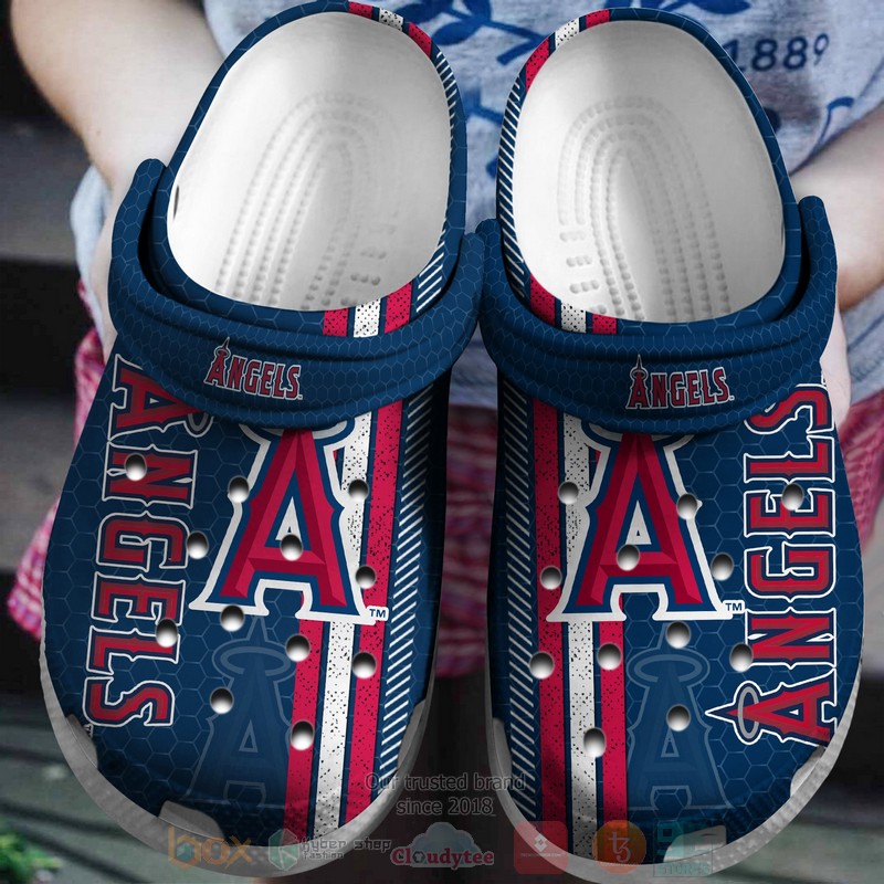 BEST Team MLB Los Angeles Angels Blue Crocs Crocband Shoes 3 MLB Los Angeles Angels Blue Crocband Crocs Clog Shoes