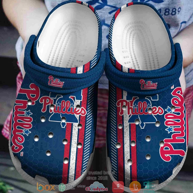 MLB Philadelphia Phillies Navy Crocband Clogs