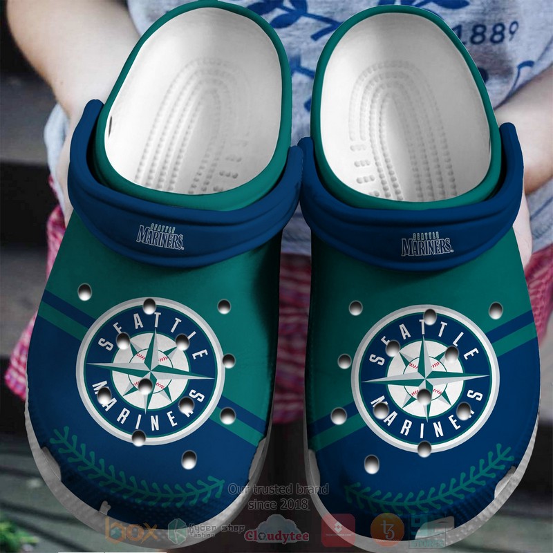 MLB Seattle Mariners Blue Green Crocband Crocs Clog Shoes