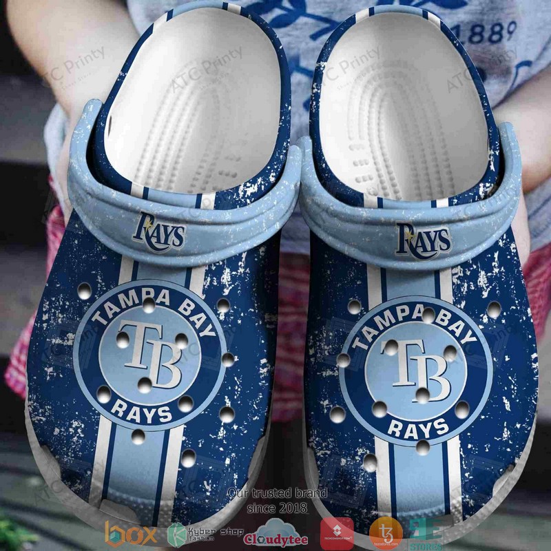MLB Tampa Bay Rays Navy Blue Crocband Clogs