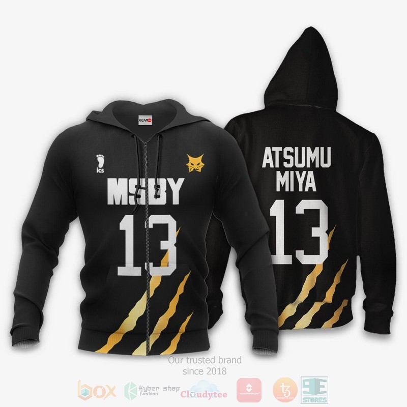 BEST Anime MSBY Atsumu Miya Number 13 Haikyuu Unisex 3D T-Shirt, Hoodie 15 MSBY Atsumu Miya Uniform Number 13 Haikyuu Anime 3D Hoodie Shirt