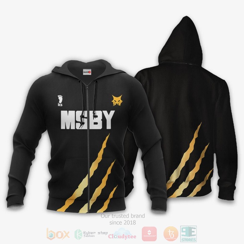 BEST Anime MSBY Black Jackal Haikyuu Unisex 3D T-Shirt, Hoodie 1 MSBY Black Jackal Uniform Haikyuu Anime 3D Hoodie Shirt