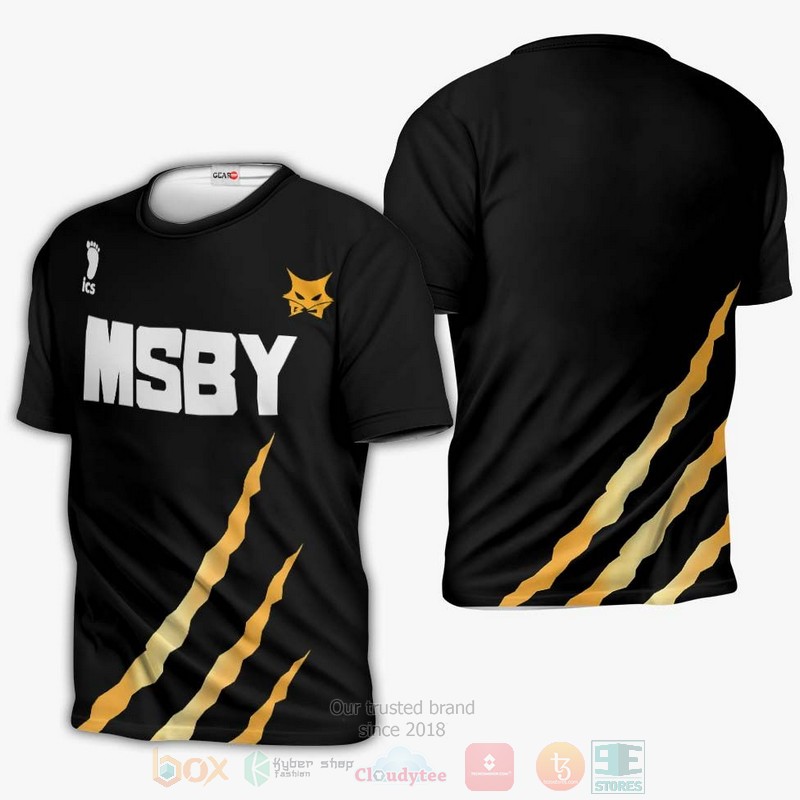 BEST Anime MSBY Black Jackal Haikyuu Unisex 3D T-Shirt, Hoodie 3 MSBY Black Jackal Uniform Haikyuu Anime 3D Hoodie Shirt 1 2