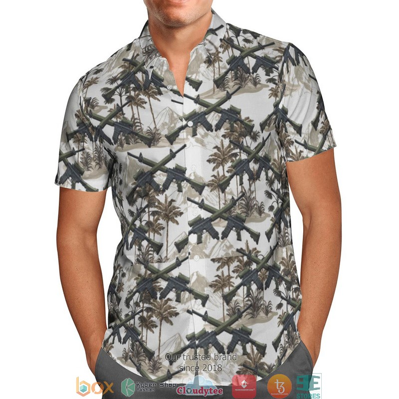Canadian Army C7A2 Automatic Rifle Limited Hawaiian Shirt 2 Canadian Army C7A2 Automatic Rifle Limited Hawaiian Shirt word1