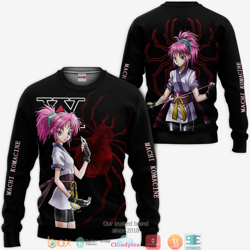 Machi Komacine Phantom Troupe Anime HxH Merch 3d Hoodie, Bomber jacket 2 Machi Komacine Phantom Troupe Anime HxH Merch 3d Hoodie Bomber jacket 1
