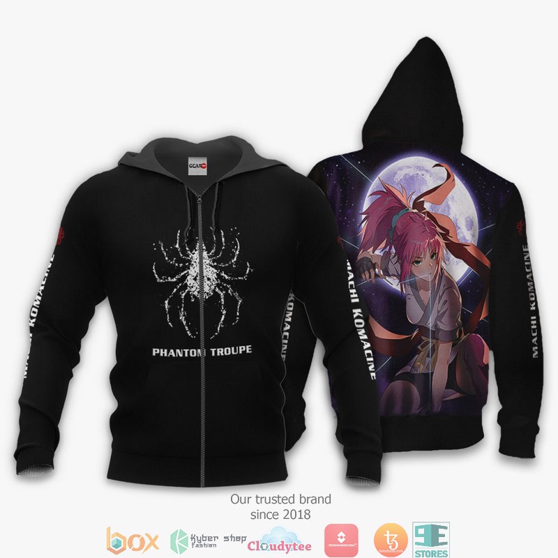 Machi Komacine Phantom Troupe HxH Anime Merch 3d Hoodie Bomber jacket