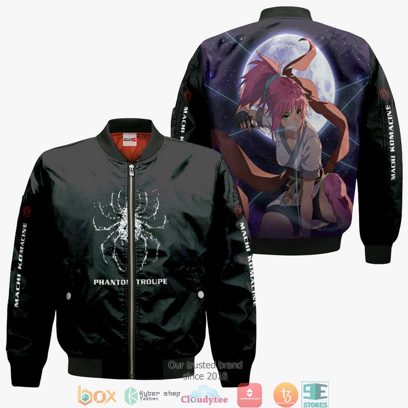 Machi Komacine Phantom Troupe HxH Anime Merch 3d Hoodie, Bomber jacket 4 Machi Komacine Phantom Troupe HxH Anime Merch 3d Hoodie Bomber jacket 1 2 3