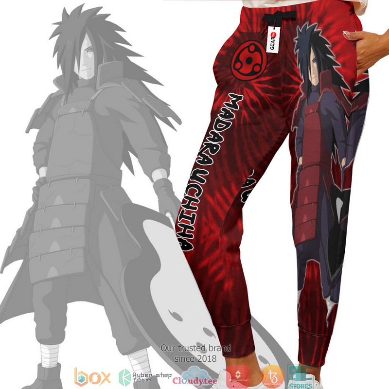Madara Uchiha Anime Tie Dye Style Merch Sweatpants 1