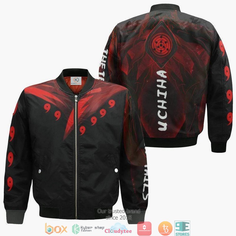 Madara Uchiha Jinchuriki Naruto Anime 3D Bomber jacket 2 Madara Uchiha Jinchuriki Naruto Anime 3D Bomber jacket