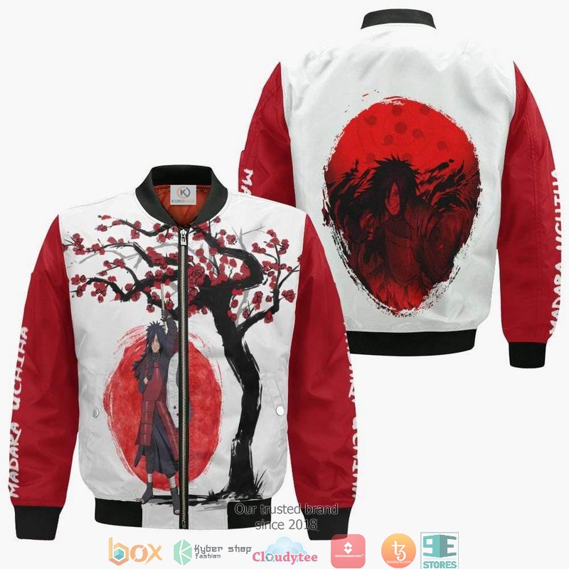 Madara Uchiha Naruto Anime Ninja Under The Sun 3D Bomber jacket 1 Madara Uchiha Naruto Anime Ninja Under The Sun 3D Bomber jacket