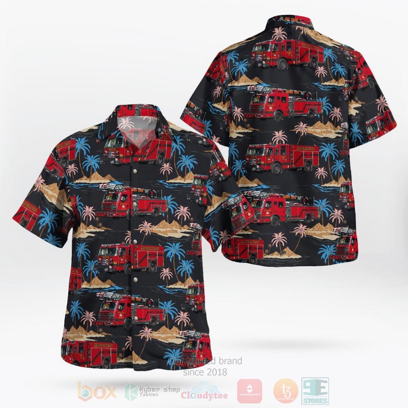 BEST Madeira Beach, Pinellas County, Florida, Madeira Beach Fire Rescue 3D Aloha Shirt word2