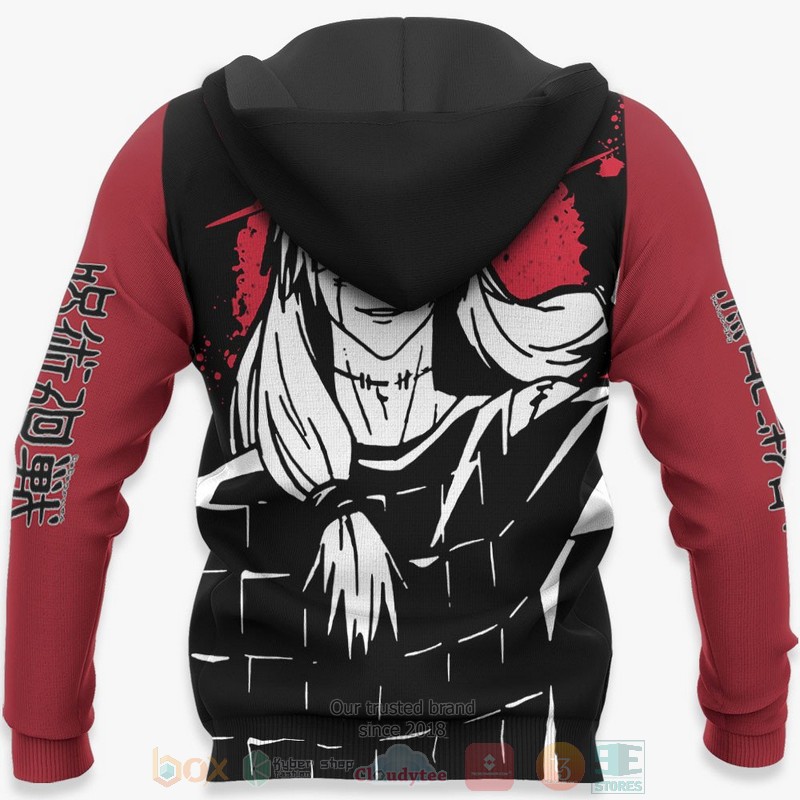 BEST Anime Mahito Custom Jujutsu Kaisen Red-Black All Over Print Hoodie-Bomber Jacket 5 Mahito Custom Jujutsu Kaisen Anime Red Black 3D Hoodie Bomber Jacket 1 2 3 4