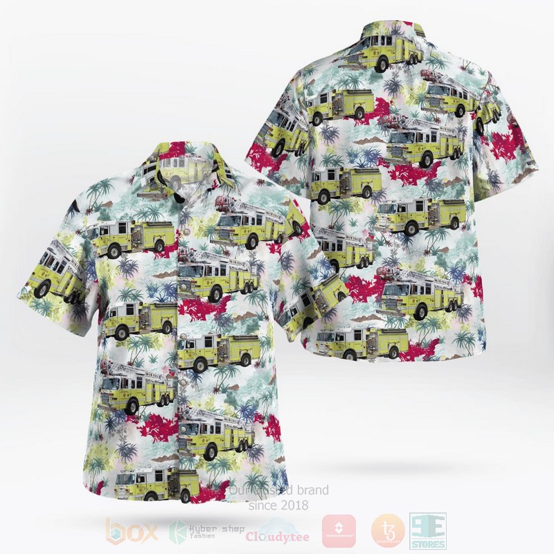 Maine Lewiston Fire Department Hawaiian Shirt