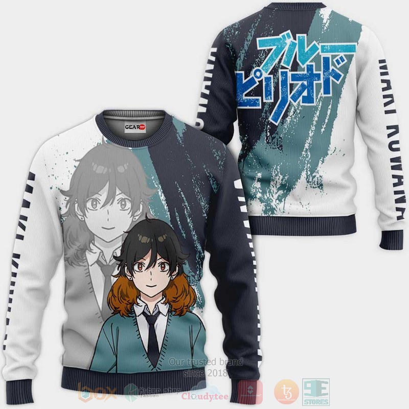 BEST Anime Maki Kuwana Custom Blue Period All Over Print Hoodie-Bomber Jacket 2 Maki Kuwana Custom Anime Blue Period 3D Hoodie Bomber Jacket 1