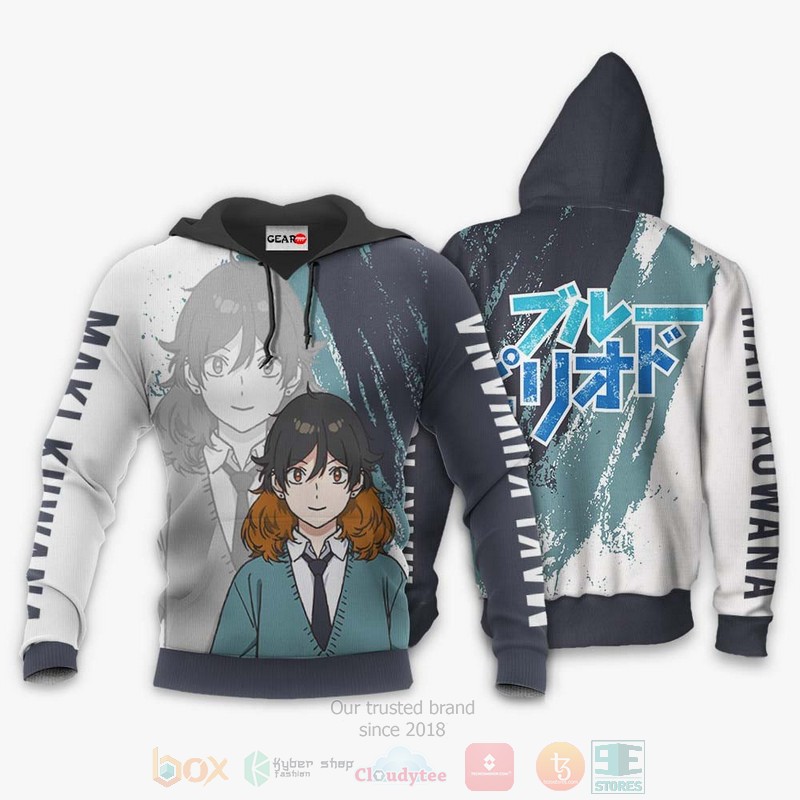 BEST Anime Maki Kuwana Custom Blue Period All Over Print Hoodie-Bomber Jacket 3 Maki Kuwana Custom Anime Blue Period 3D Hoodie Bomber Jacket 1 2
