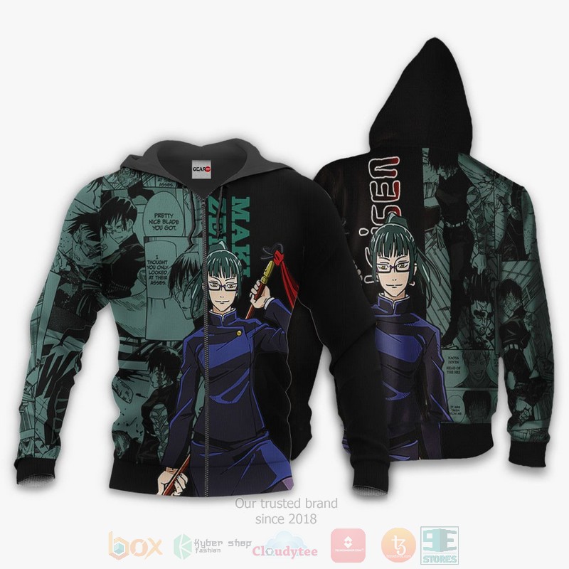BEST Anime Maki Zenin Custom Jujutsu Kaisen Anime-Manga All Over Print Hoodie-Bomber Jacket 12 Maki Zenin Custom Jujutsu Kaisen Anime Manga 3D Hoodie Bomber Jacket