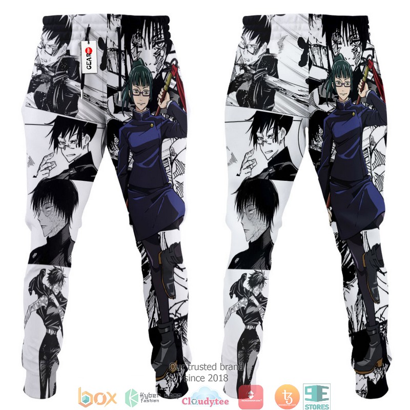 Maki Zenin Jujutsu Kaisen Anime Merch Manga Style Sweatpants 3 Maki Zenin Jujutsu Kaisen Anime Merch Manga Style Sweatpants 1 2