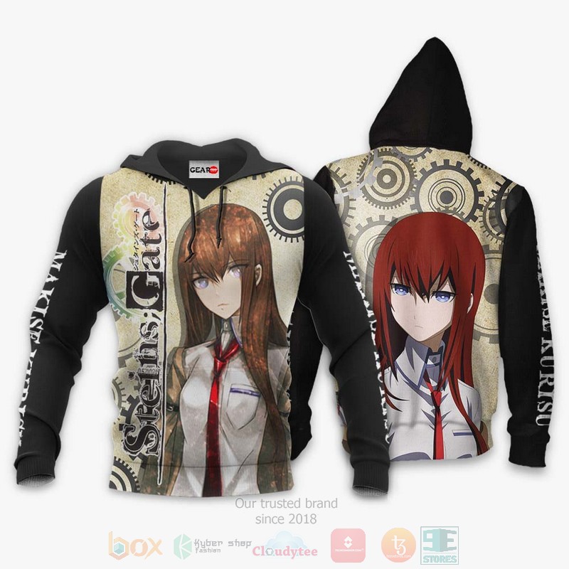 BEST Anime Makise Kurisu Custom Steins Gate All Over Print Hoodie-Bomber Jacket 3 Makise Kurisu Custom Steins Gate Anime 3D Hoodie Bomber Jacket 1 2