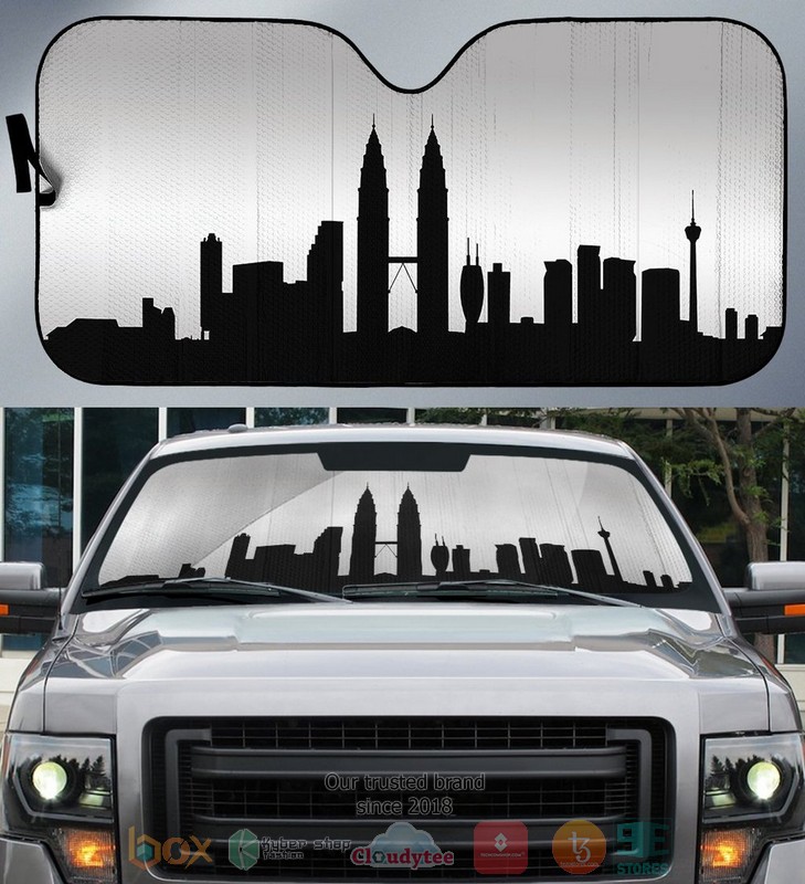 Malaysia Kuala Lumpur Skyline Car Sunshade