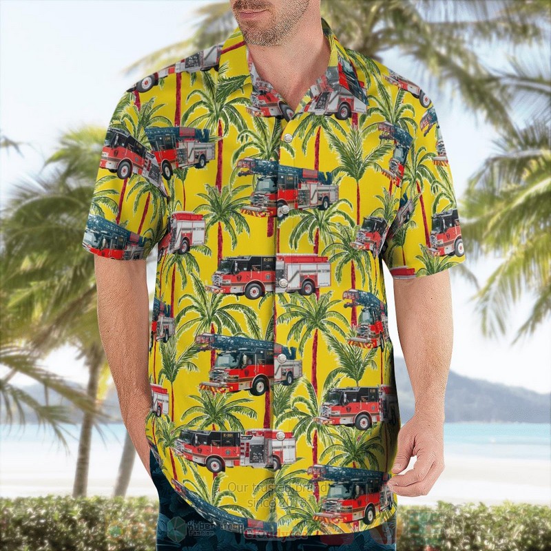 BEST Manatee County, Florida, Southern Manatee Fire Rescue 3D Aloha Shirt word3