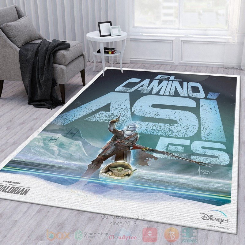 Mandalorian Baby Yoda Christmas Area Rugs