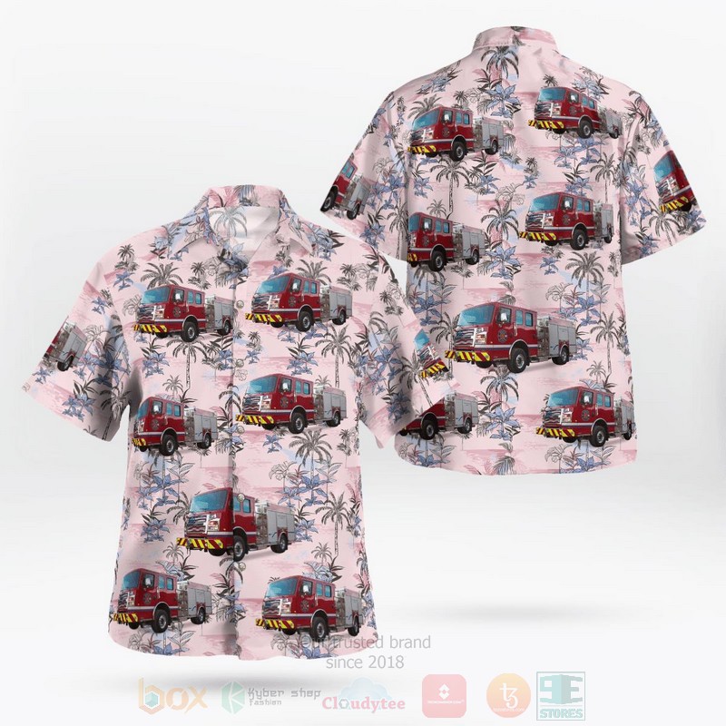 BEST Manitou Springs, Colorado, Manitou Springs Fire Department 3D Aloha Shirt word2