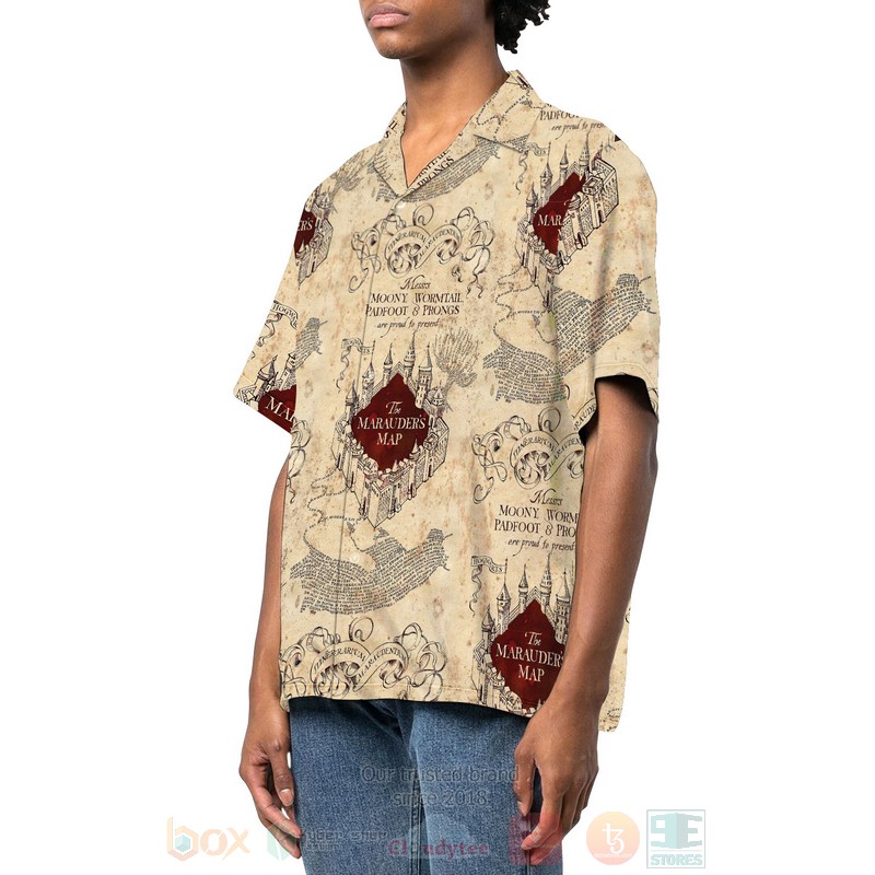 BEST Marauders Map 3D Aloha Shirt 1 Marauders Map Hawaiian Shirt