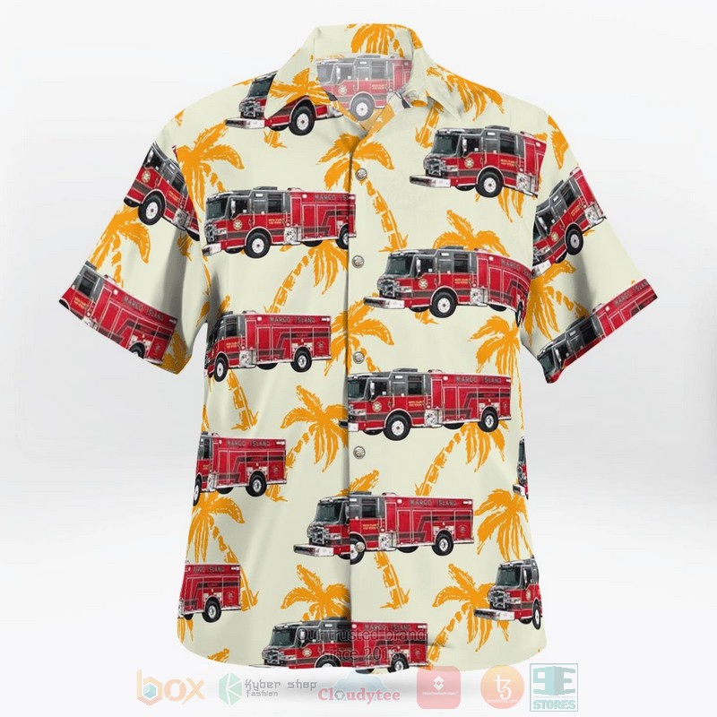 BEST Marco Island, Collier County, Florida, Marco Island Fire Rescue 3D Aloha Shirt word1