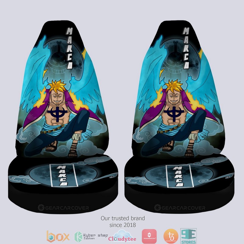 Marco One Piece Anime Car Seat Cover 3 Marco One Piece Anime Car Seat Cover 1 2