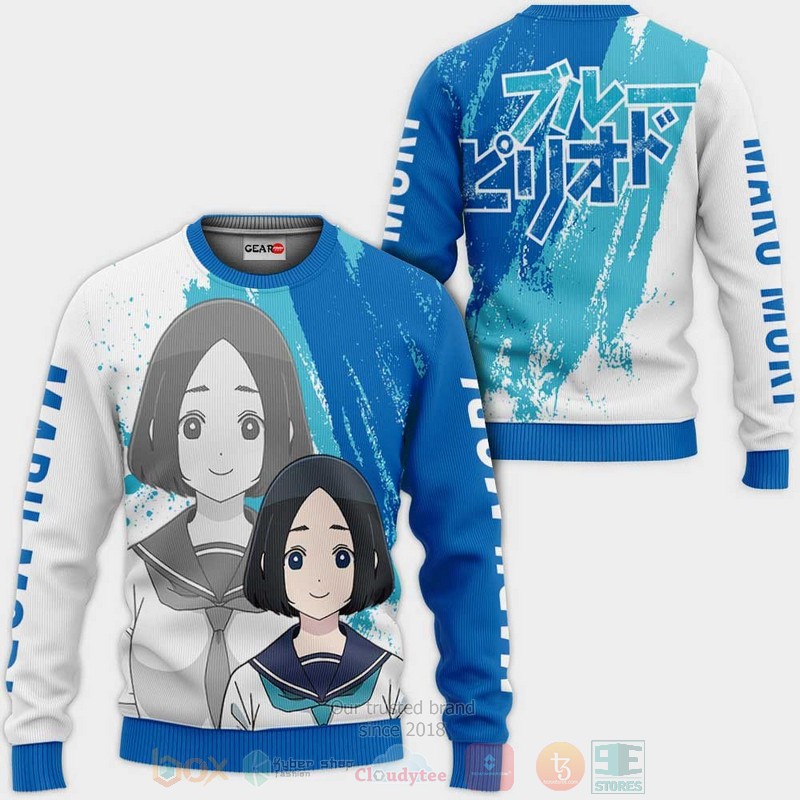 BEST Anime Maru Mori Custom Blue Period All Over Print Hoodie-Bomber Jacket 2 Maru Mori Custom Anime Blue Period 3D Hoodie Bomber Jacket 1