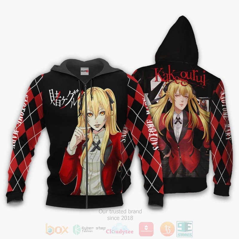 BEST Anime Mary Saotome Kakegurui All Over Print Hoodie-Bomber Jacket 1 Mary Saotome Kakegurui Anime 3D Hoodie Bomber Jacket