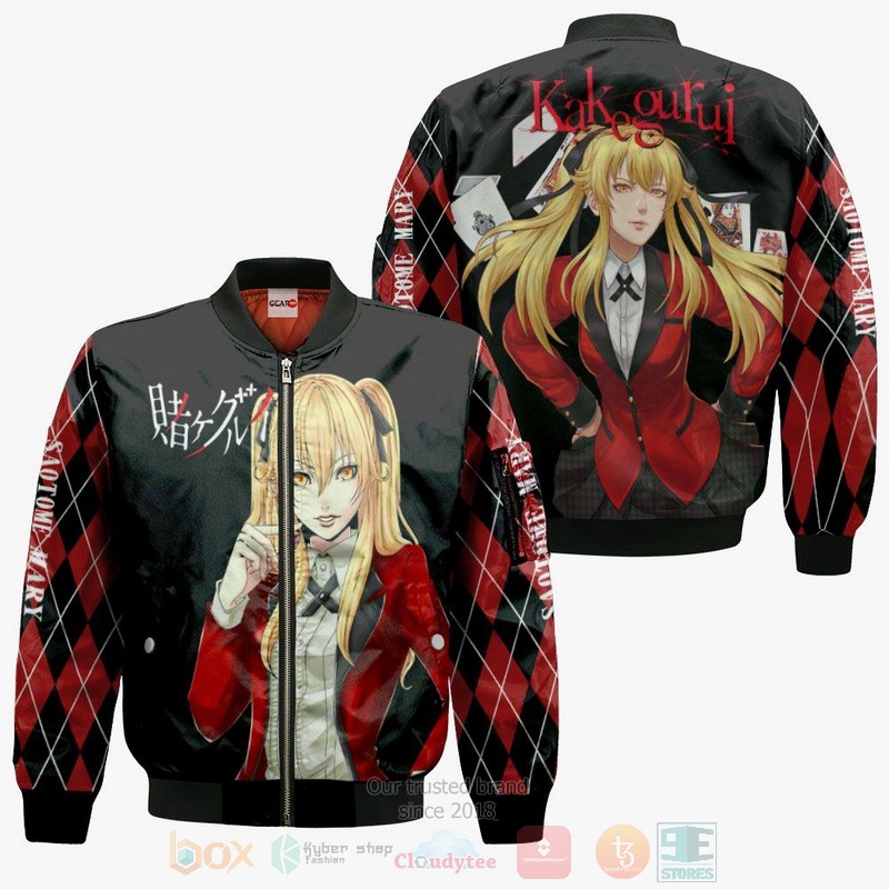 BEST Anime Mary Saotome Kakegurui All Over Print Hoodie-Bomber Jacket 4 Mary Saotome Kakegurui Anime 3D Hoodie Bomber Jacket 1 2 3