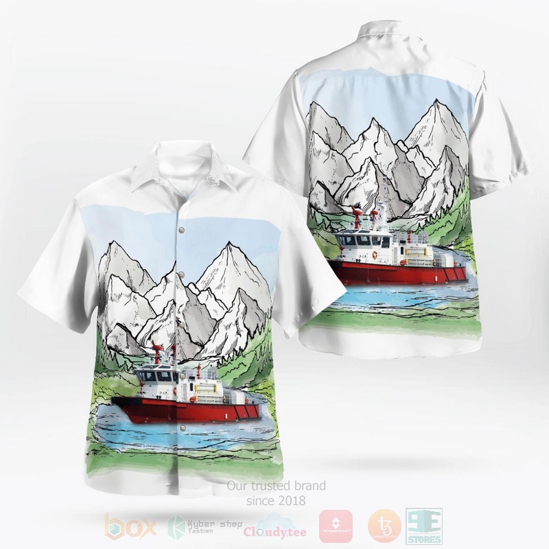 BEST Maryland, Baltimore City Fire Department Fireboat 3D Aloha Shirt word2